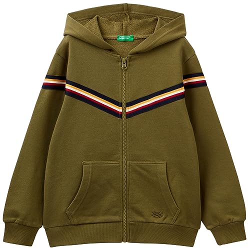 United Colors of Benetton Kinder und Jugendliche C/CAPP. M/L 3J68C502o Kapuzenpullover, Verde Militare 313, 140 cm von United Colors of Benetton