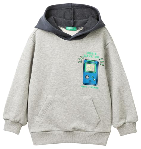 United Colors of Benetton Kinder und Jugendliche C/CAPP. M/L 3Pang2010 Kapuzenpullover, grau, 18 Monate von United Colors of Benetton