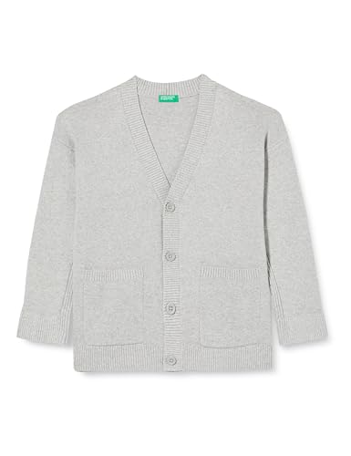 United Colors of Benetton Kinder und Jugendliche Cardigan M/L 10cvc600l Strickjacke, Grigio Melange 501, 150 cm von United Colors of Benetton