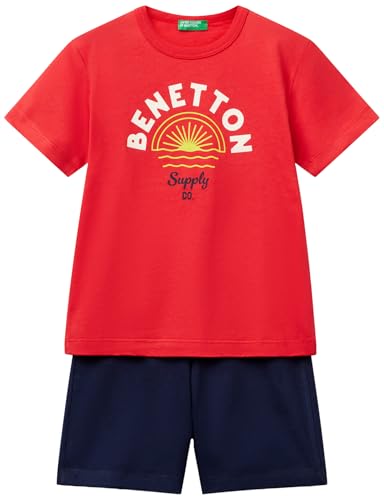 United Colors of Benetton Kinder und Jugendliche Comp(t-Shirt+Short) 3096gk00q Baby-& Kleinkind-Ausstattung, rot, 2 Jahre von United Colors of Benetton