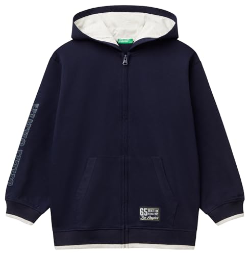 United Colors of Benetton Kinder und Jugendliche Giacca C/CAPP M/L 3bc1c504u Kapuzenpullover, blau, 130 cm von United Colors of Benetton