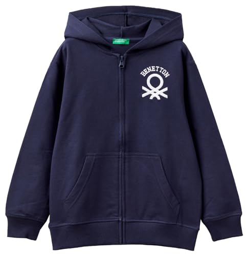 United Colors of Benetton Kinder und Jugendliche Jacke C/Kappe M/L 3bc1c503n Strickjacke, Nachtblau 252, L von United Colors of Benetton