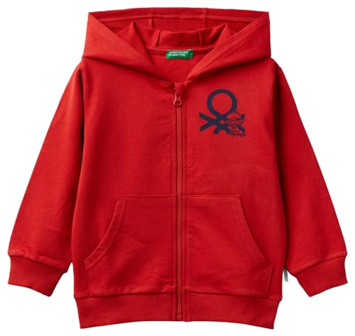 United Colors of Benetton Kinder und Jugendliche Jacke C/Kappe M/L 3bc1g502t Strickjacke, Bordeaux 0Q5, XXS von United Colors of Benetton