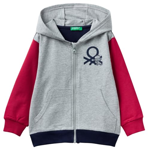 United Colors of Benetton Kinder und Jugendliche Jacke C/Kappe M/L 3bc1g502t Strickjacke, Mehrfarbig 901, XS von United Colors of Benetton