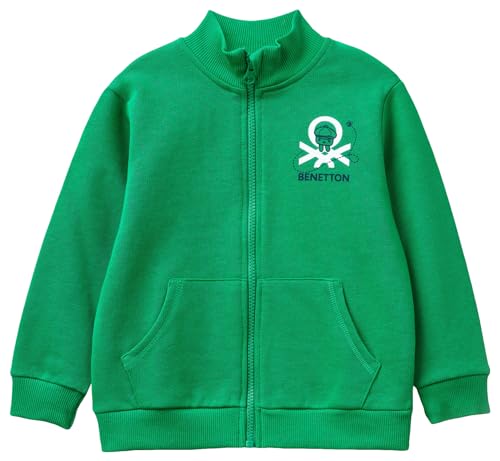 United Colors of Benetton Kinder und Jugendliche Jacke M/L 3J70G502S Strickjacke, Intensivgrün 108, 98 von United Colors of Benetton