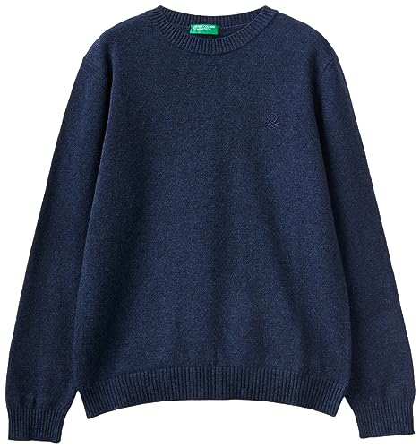 United Colors of Benetton Kinder und Jugendliche Maschenweite G/C M/L 1032c103x Pullover, Blu Scuro 852, 140 cm von United Colors of Benetton