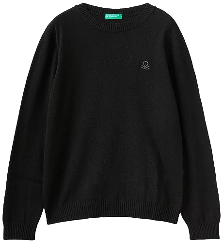 United Colors of Benetton Kinder und Jugendliche Maschenweite G/C M/L 1032c103x Pullover, Nero 700, 160 cm von United Colors of Benetton