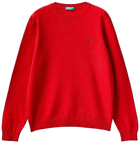 United Colors of Benetton Kinder und Jugendliche Maschenweite G/C M/L 1032c103x Pullover, Rosso 881, 170 cm von United Colors of Benetton