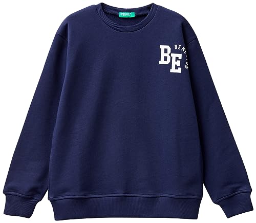 United Colors of Benetton Kinder und Jugendliche Maschenweite G/C M/L 3J68c10d4 Sweatshirt, Blu Scuro 252, 140 cm von United Colors of Benetton