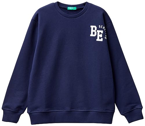 United Colors of Benetton Kinder und Jugendliche Maschenweite G/C M/L 3J68c10d4 Sweatshirt, Blu Scuro 252, 150 cm von United Colors of Benetton