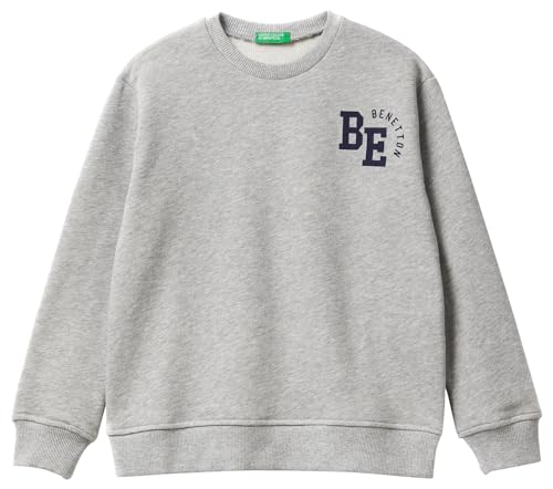 United Colors of Benetton Kinder und Jugendliche Maschenweite G/C M/L 3J68c10d4 Sweatshirt, Grigio Melange 501, 150 cm von United Colors of Benetton