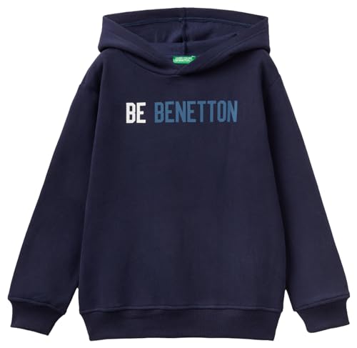 United Colors of Benetton Kinder und Jugendliche Trikot C/Cap M/L 3eb5C202T Kapuzenpullover, Dunkelblau 252, 130 cm von United Colors of Benetton