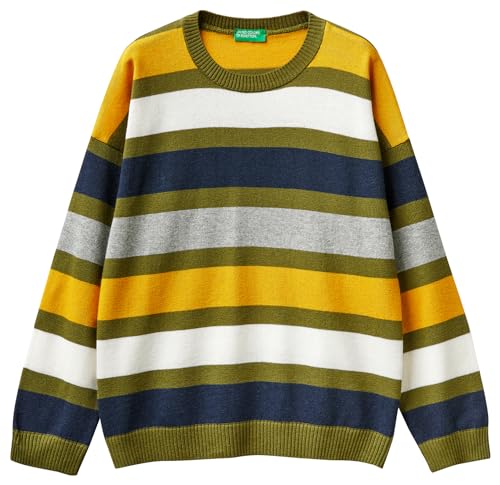 United Colors of Benetton Kinder und Jugendliche Trikot G/C M/L 1041q103u Pullover, Righe Multicolori 73t, S von United Colors of Benetton