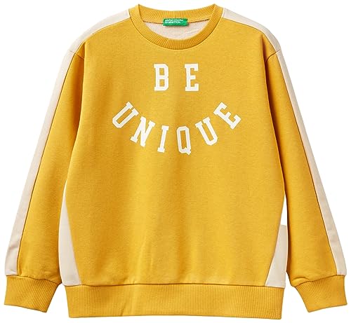 United Colors of Benetton Kinder und Jugendliche Trikot G/C M/L 32n4c10dj Sweatshirt, Giallo Ocra 0d6, 140 cm von United Colors of Benetton