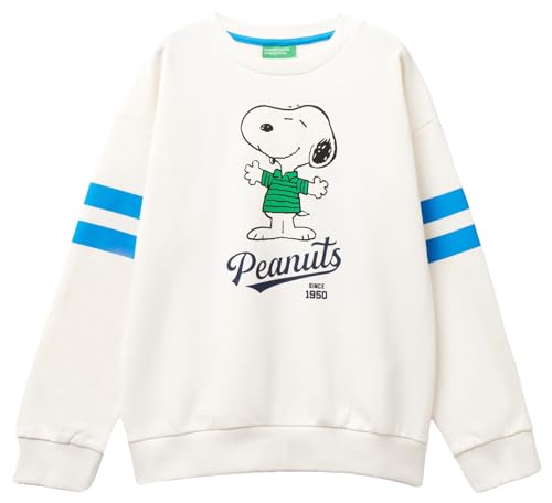 United Colors of Benetton Kinder und Jugendliche Trikot G/C M/L 3J68C10JB Sweatshirt, Weiß, 122 cm von United Colors of Benetton