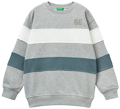 United Colors of Benetton Kinder und Jugendliche Trikot G/C M/L 3J68C10dl Sweatshirt, Grigio Melange 501, 150 cm von United Colors of Benetton