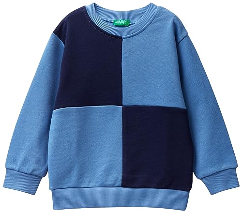 United Colors of Benetton Kinder und Jugendliche Trikot G/C M/L 3J68G10Ae Sweatshirt, Carta Da Zucchero E Blu Scuro 05n, 98 von United Colors of Benetton