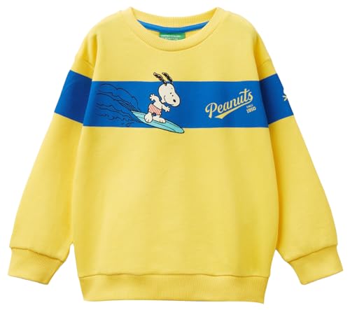 United Colors of Benetton Kinder und Jugendliche Trikot G/C M/L 3J68G10ex Sweatshirt, gelb, 104 cm von United Colors of Benetton