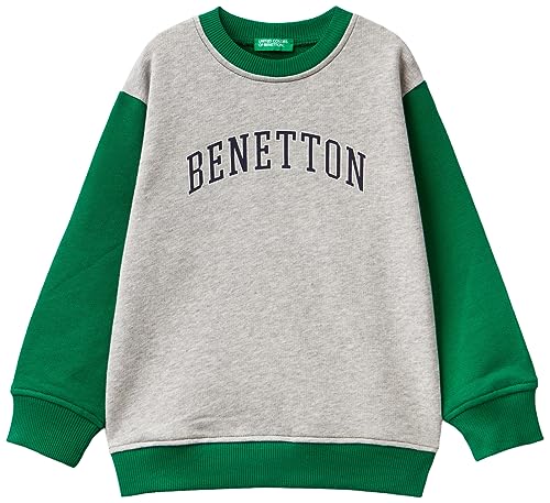 United Colors of Benetton Kinder und Jugendliche Trikot G/C M/L 3J70g10a7 Sweatshirt, Grigio E Verde 901, 2 Jahre von United Colors of Benetton