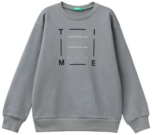 United Colors of Benetton Kinder und Jugendliche Trikot G/C M/L 3fwyc10k6 Kapuzenpullover, grau, 140 cm von United Colors of Benetton