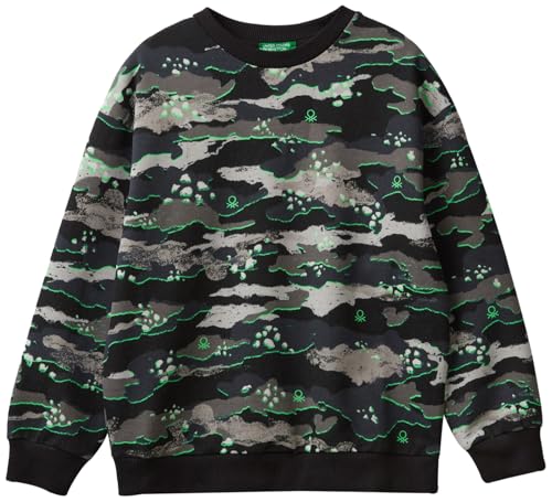 United Colors of Benetton Kinder und Jugendliche Trikot G/C M/L 3kugc10jx Kapuzenpullover, Schwarz, 170 cm von United Colors of Benetton