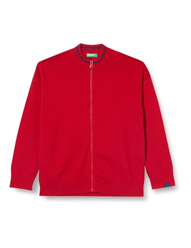 United Colors of Benetton Kinder und Jugendliche Unisex Jacke M/L 12cdq5438 Strickjacke, Rosso 0v3, 170, 170 cm von United Colors of Benetton