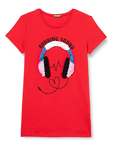 United Colors of Benetton Mädchen 3096c1538 T-Shirt, Red 005, L von United Colors of Benetton