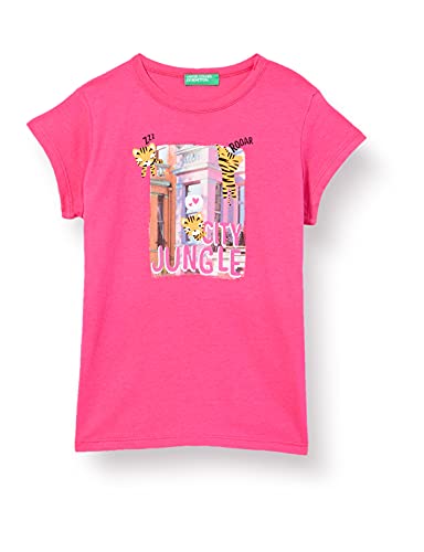 United Colors of Benetton Mädchen 3I1XC1576 T-Shirt, Fuchsia 3l5, 74 cm von United Colors of Benetton