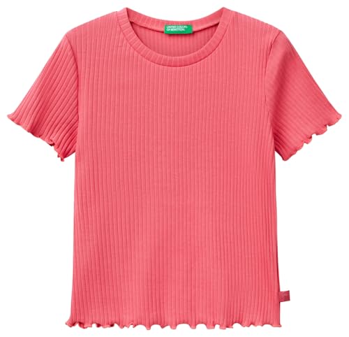 United Colors of Benetton Mädchen 3f1ac10n4 T-Shirt, Rosa, 140 cm von United Colors of Benetton