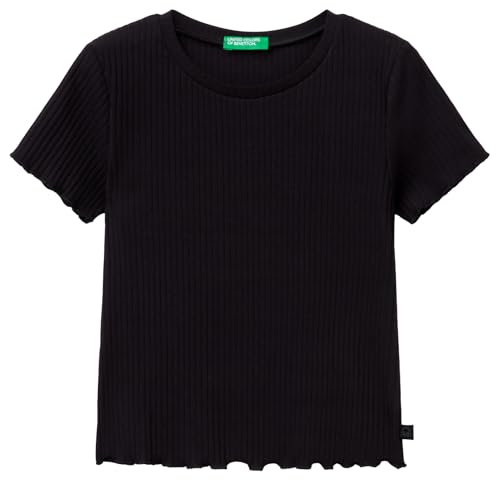 United Colors of Benetton Mädchen 3f1ac10n4 T-Shirt, Schwarz, 170 cm von United Colors of Benetton