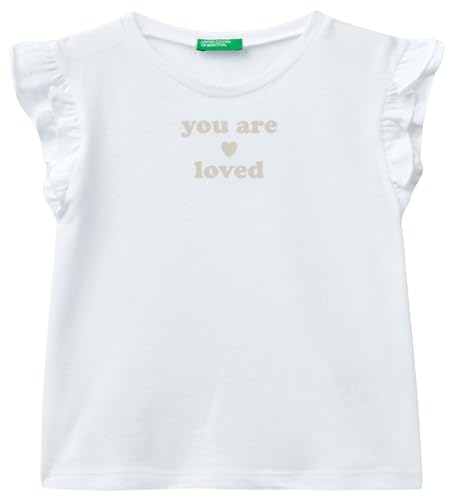 United Colors of Benetton Mädchen 3f4jg10dm T-Shirt, Optisches Weiß 101, YS von United Colors of Benetton