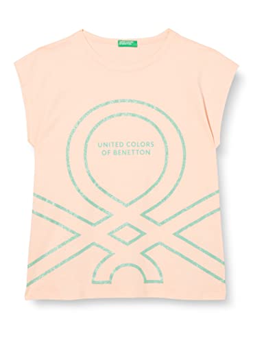 United Colors of Benetton Mädchen 3i1xc104w T-Shirt, Pfirsichrosa 02n, 130 cm von United Colors of Benetton
