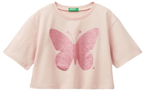 United Colors of Benetton Mädchen 3i1xc10j4 T-Shirt, beige, 140 CCM von United Colors of Benetton