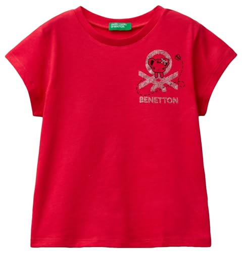 United Colors of Benetton Mädchen 3i1xg10d6 T-Shirt, Rot Magenta 34l, XXS von United Colors of Benetton