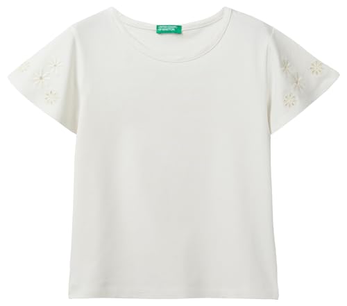 United Colors of Benetton Mädchen 3p4zc10i4 T-Shirt, Creme 0z3, M von United Colors of Benetton