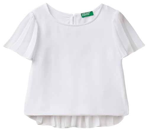 United Colors of Benetton Mädchen 54brcq034 Hemd, Weiß, 140 cm von United Colors of Benetton