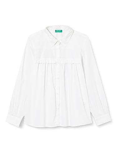 United Colors of Benetton Mädchen 5pkacq00m Hemd, Bianco 101, 130 cm von United Colors of Benetton