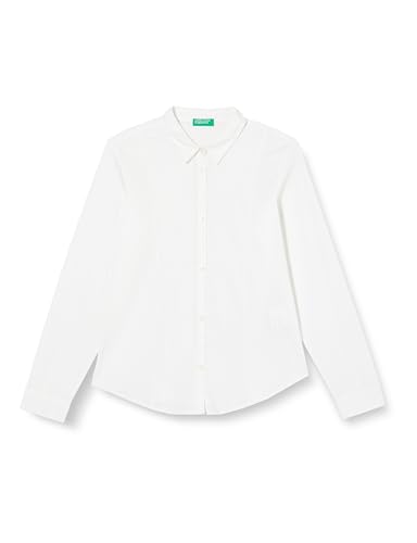 United Colors of Benetton Mädchen 5tuxcq00q Hemd, Bianco 101, 120 cm von United Colors of Benetton