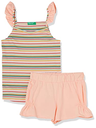 United Colors of Benetton Mädchen COMP(Canotta+Short) 36W7GK005 Hose, 921-ROSA Righe Multicolore, 90 von United Colors of Benetton