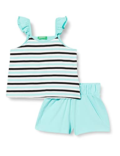 United Colors of Benetton Mädchen COMP(Canotta+Short) 3NVVGK009 Hose, Multicolore 901, 82 von United Colors of Benetton