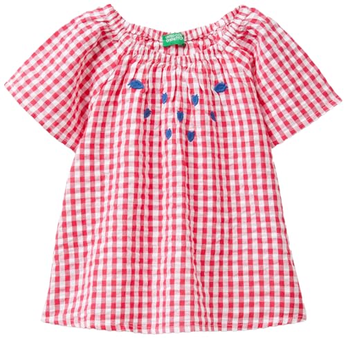 United Colors of Benetton Mädchen Camicia 5QKUGQ01X Bluse, Rosso, von United Colors of Benetton