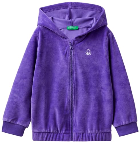 United Colors of Benetton Mädchen Giacca C/CAPP M/L 3Y3EG501Z Hooded Sweatshirt, Viola 30F, von United Colors of Benetton