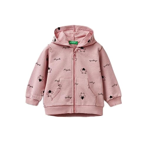 United Colors of Benetton Mädchen Giacca C/CAPP M/L 3ZNRC5989 Strickjacke, Rosa 64F, 3 Monate von United Colors of Benetton