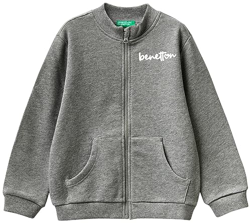 United Colors of Benetton Mädchen Giacca M/L 3J70G5020 Sweatshirt, Grigio Scuro 507, 82 von United Colors of Benetton