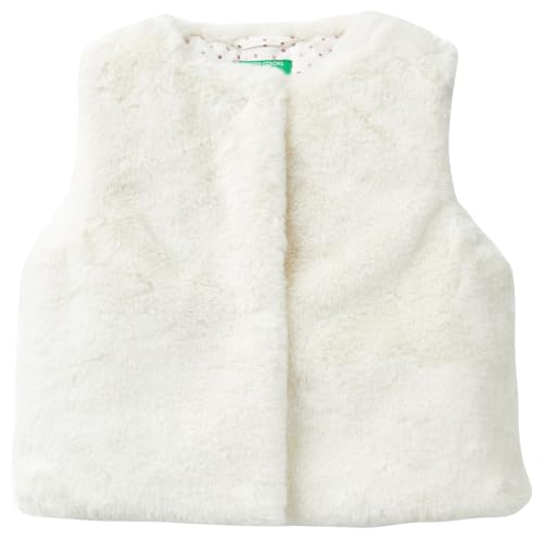 United Colors of Benetton Mädchen Gilet 2a4sgj00k Herren Weste, Weiß, 5 Jahre von United Colors of Benetton
