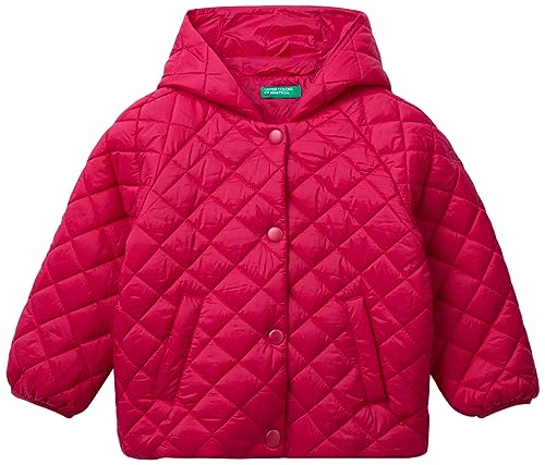 United Colors of Benetton Mädchen Giubbotto 2MJAGN01N Anzugjacke, Rosso Magenta 2E8, XXS von United Colors of Benetton