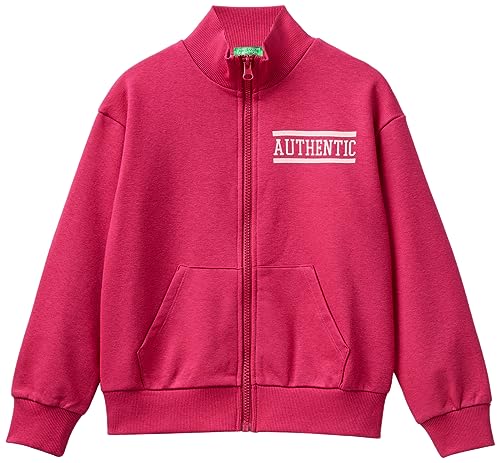 United Colors of Benetton Mädchen Jacke M/L 32n4c502r Trainingsshirt, Rosso Magenta 2e8, 140 cm von United Colors of Benetton