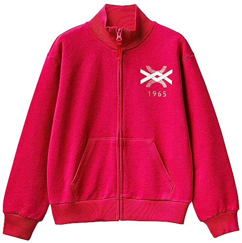 United Colors of Benetton Mädchen Jacke M/L 3J68C502f Trainingsshirt, Rosso Magenta 2e8, 170 cm von United Colors of Benetton