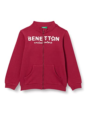 United Colors of Benetton Mädchen Jacke M/L 3J70G500V LANGÄRMLIGES Sweatshirt, Bordeaux 2R1, 82 von United Colors of Benetton