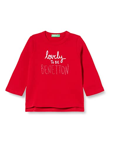 United Colors of Benetton Mädchen Langarmshirt G/C M/L 3J70C15BY, Rosso 015, 62 von United Colors of Benetton